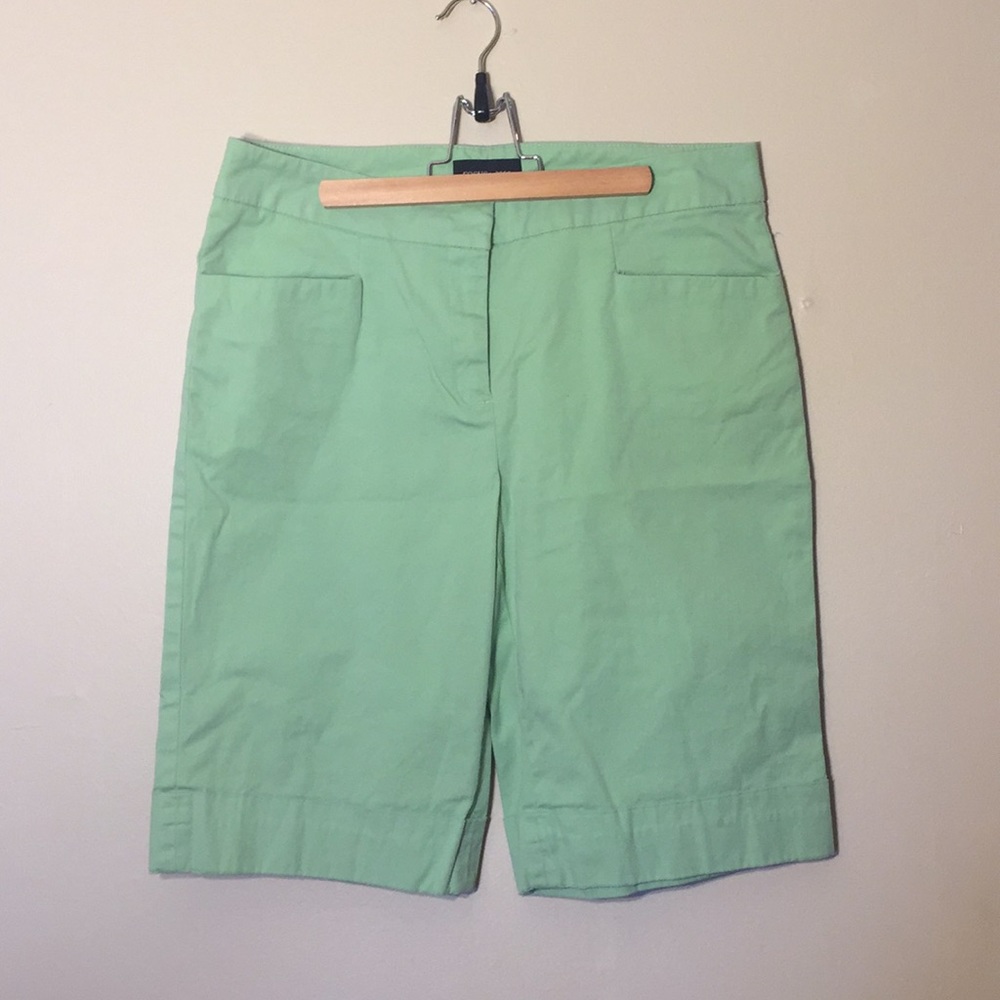 Mint green Bermuda shorts